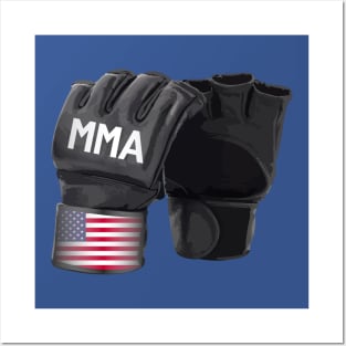 Mixed Martial Arts Gloves - American Pride Posters and Art